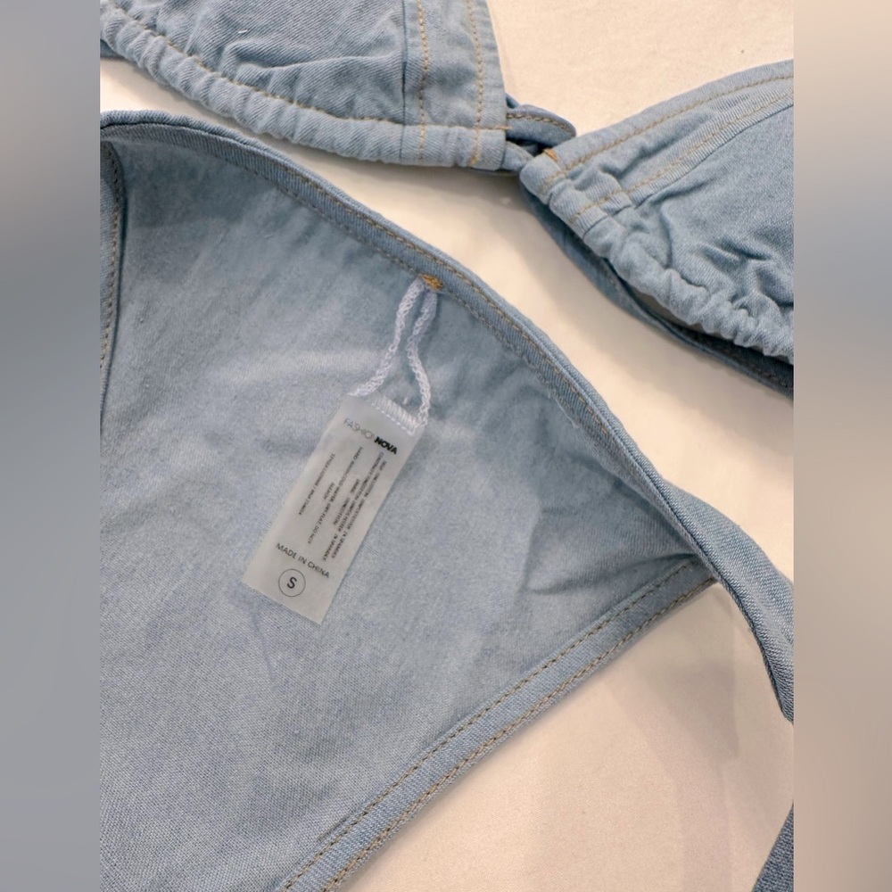 NWT ✨ Fashion Nova denim bikini set - Picture 8 of 10